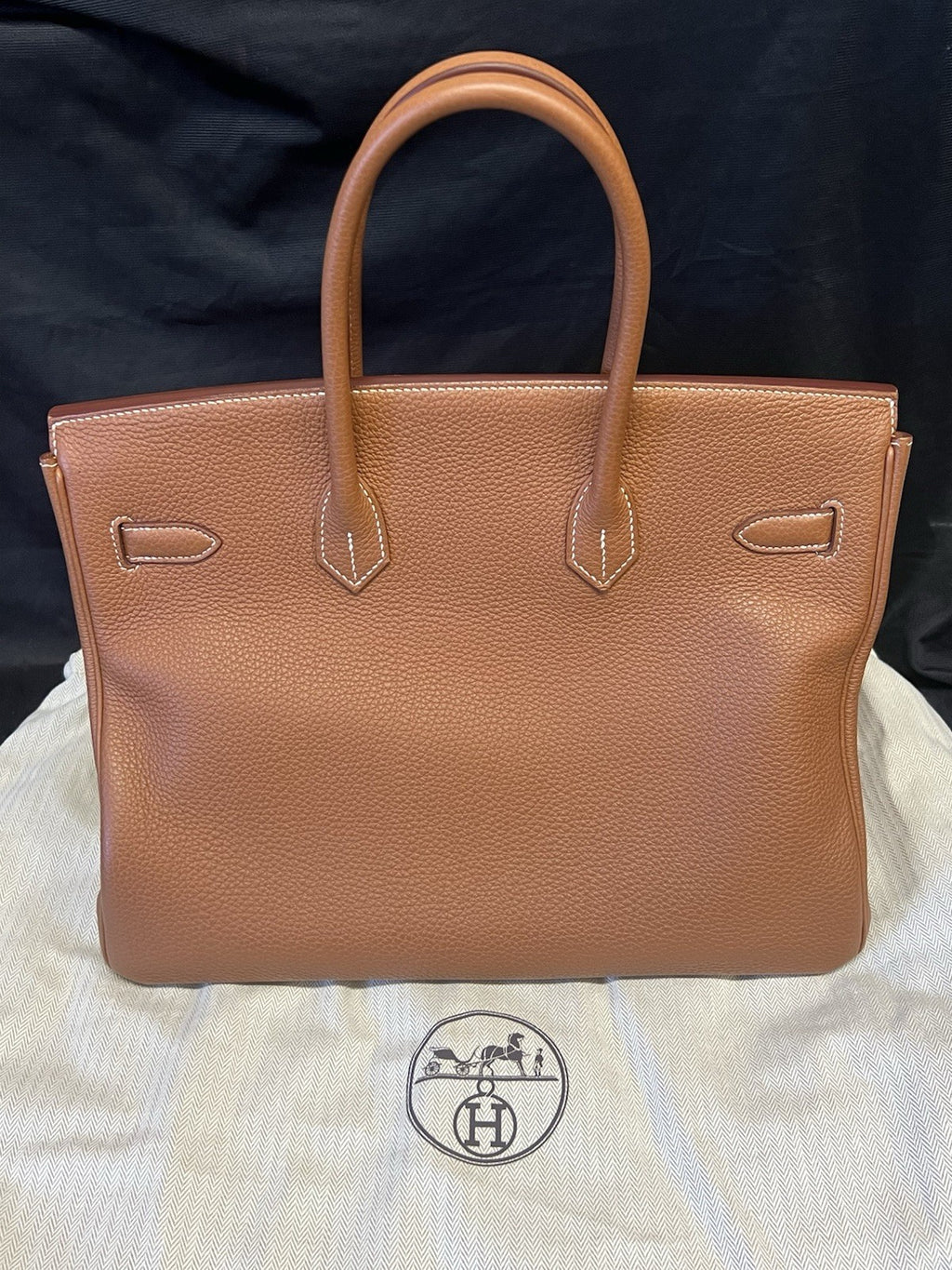 Hermes 2017 Birkin 35 Gold Togo Leather Palladium Hardware Top Handle Bag (view 3)