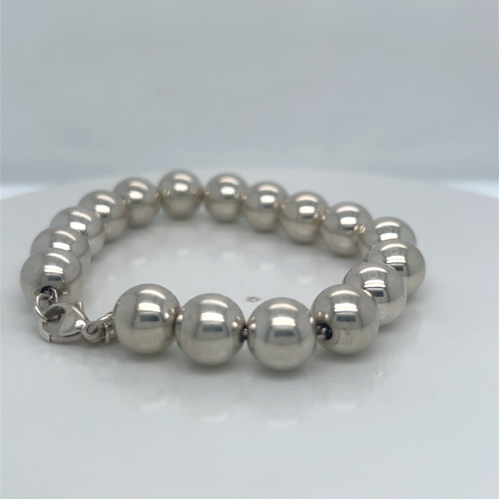 TIFFANY & CO. BRACELET HARDWEAR BALL BEAD SMALL/ 7 in STERLING SILVER 10mm — view 4
