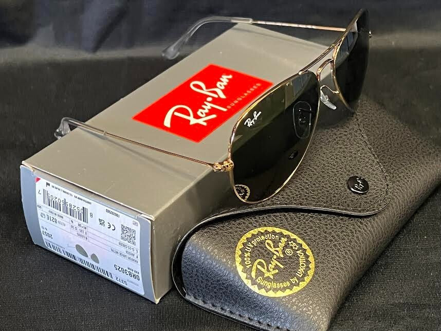 Ray-ban Sunglasses Aviator Large Metal RB3025 L0205 Arista G-15 Green 135mm (view 6)