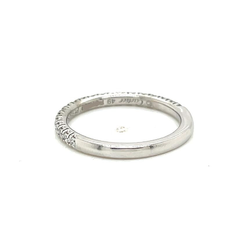 Cartier Enticille DE Cartier Wedding Ring 2mm Semi-paved Platinum Size 49 (5) (view 8)