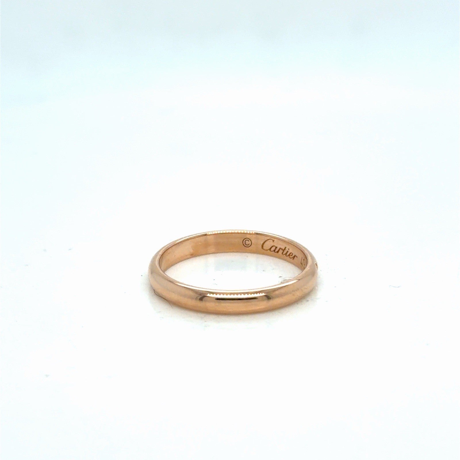 Cartier 1895 Wedding Band 2.6 mm, 1 diamond 18k Rose Gold 2.16g Size 49 (5) — view 3