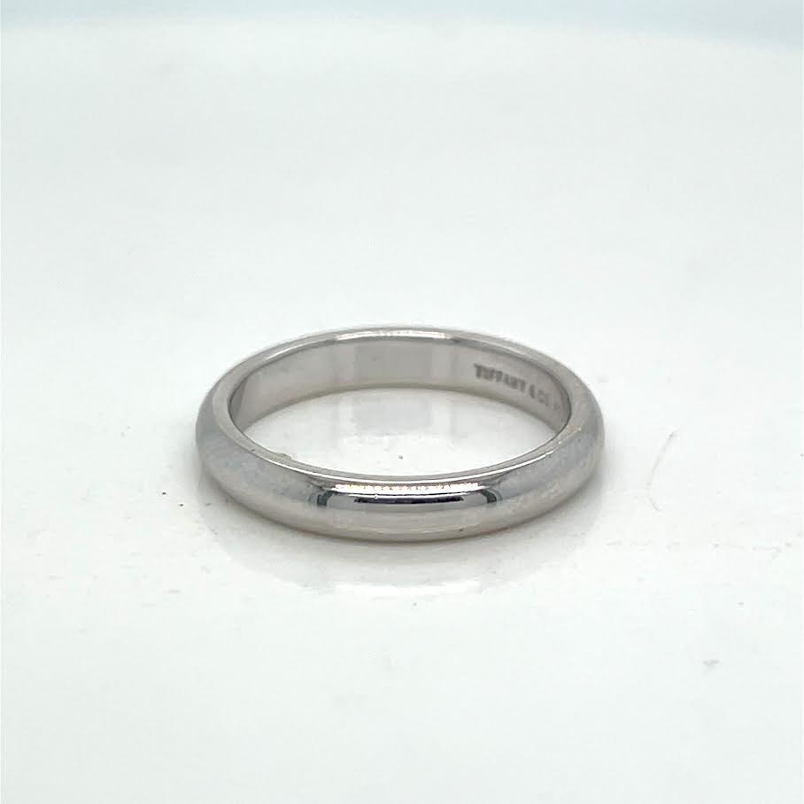 Tiffany & Co. TIFFANY & CO TIFFANY FOREVER WEDDING BAND RING PLATINUM 950 3mm SIZE 5 — view 7