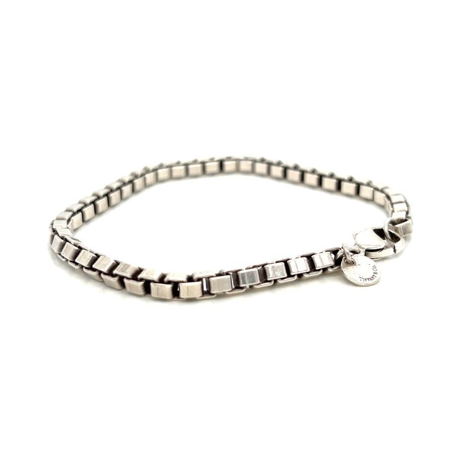 Tiffany & Co. Venetian Link Chain Bracelet Sterling Silver 925 Medium - 7.5 in (view 1)