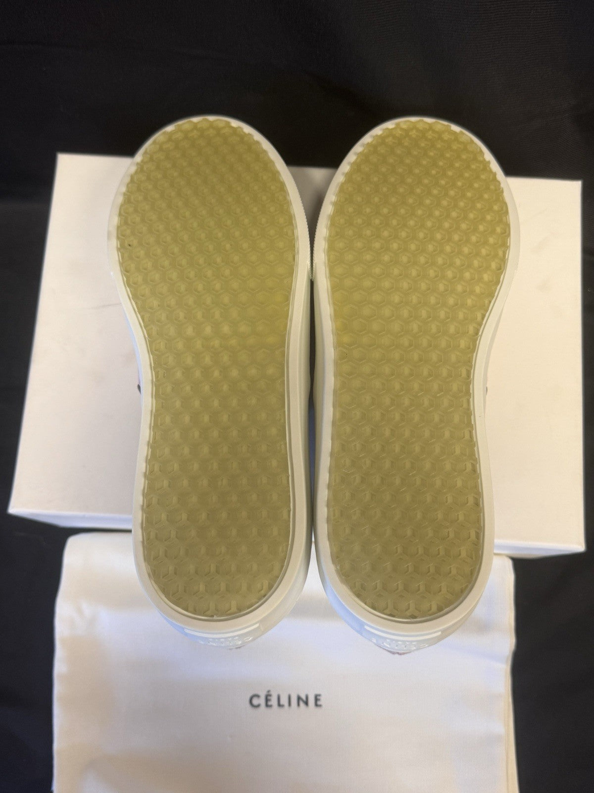 Celine 25TL Rose Petal Slip-on Sneakers Size US 8.5 / EU 38.5 Red & White (view 6)