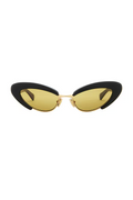 BOTTEGA VENETA SUNGLASSES BV13887S-001 BLACK FRAME, YELLOW LENS 54-17-140mm — Certified Authentic | San Diego Jewelry Buyers