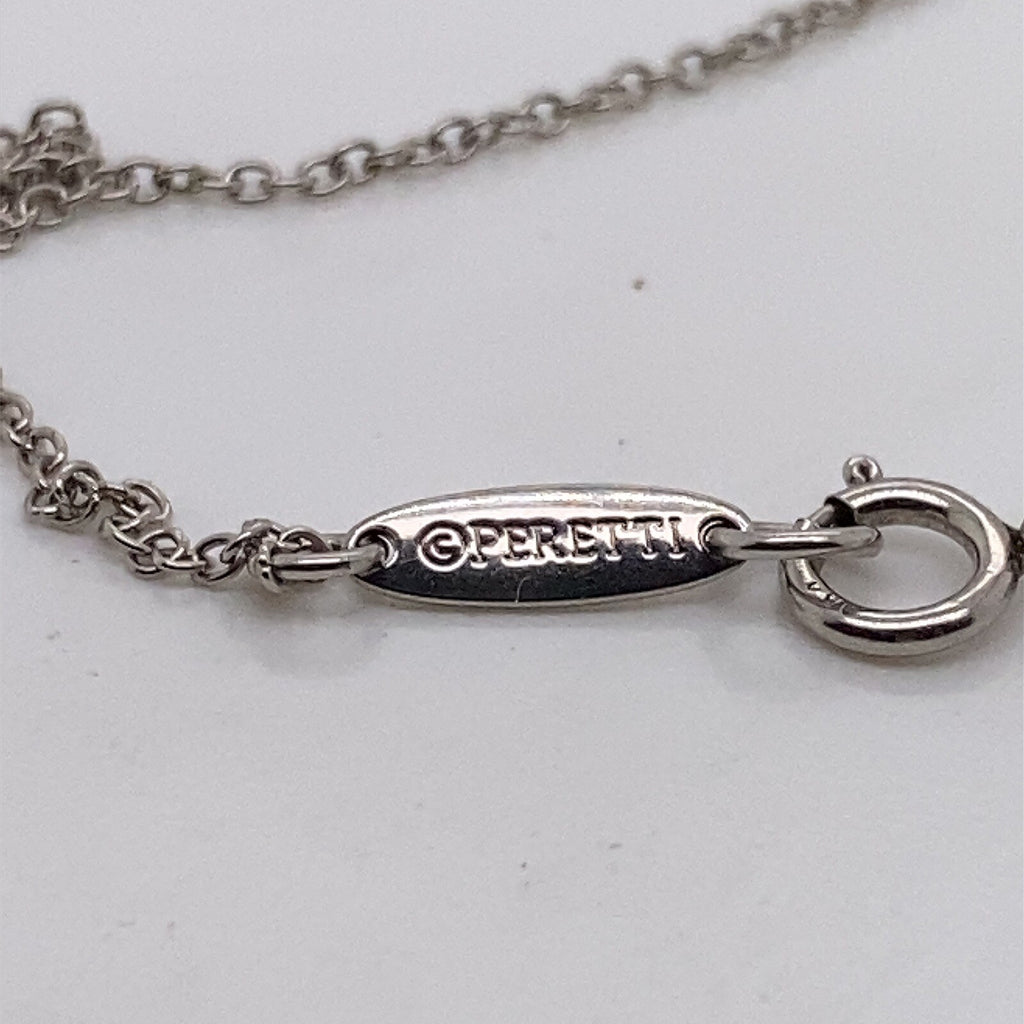Tiffany & Co. Elsa Peretti Platinum Crystal Quartz Tear Drop Pendant Necklace (view 4)