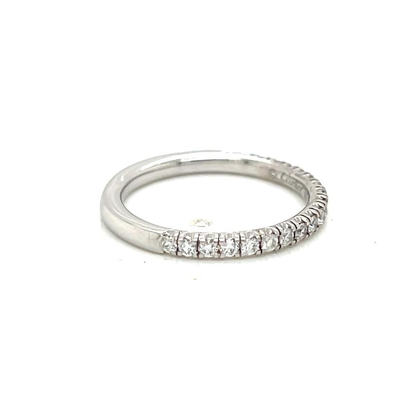 CARTIER ENTICILLE DE CARTIER WEDDING RING 2mm SEMI-PAVED PLATINUM SIZE 49 (5) — view 3