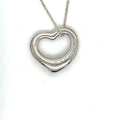 Tiffany & Co. Elsa Peretti Open Heart Pendant 16mm Sterling Silver 925 Necklace (view 1)