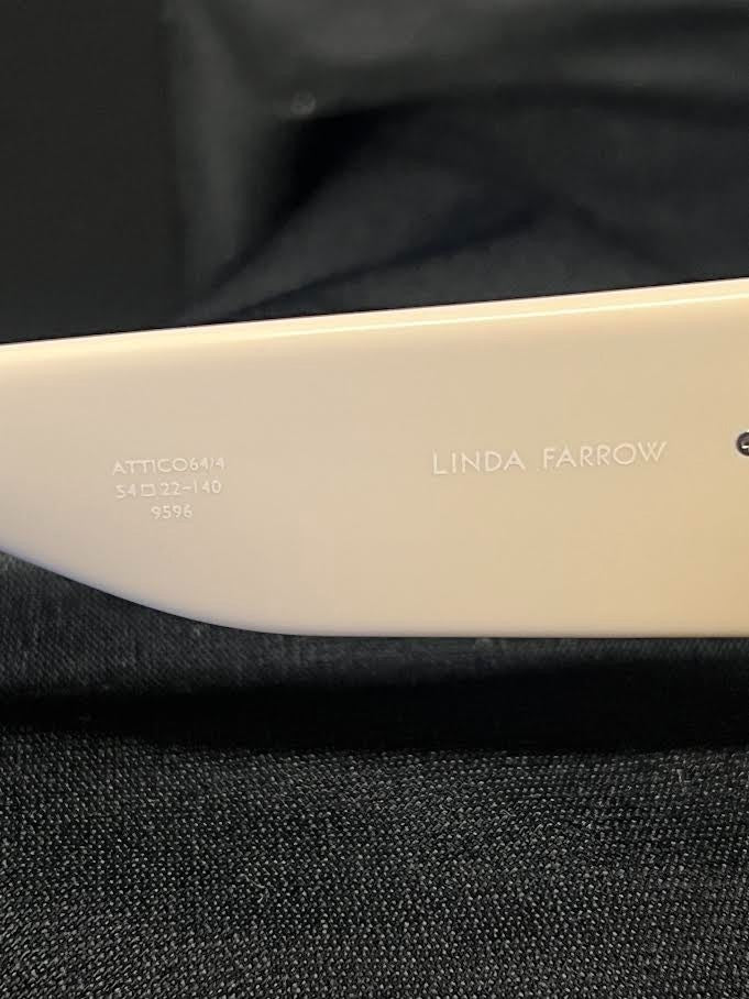 THE ATTICO x LINDA FARROW HARRY SUNGLASSES IVORY/GREEN ATTICO64C4SUN 140mm 54-22 — view 6