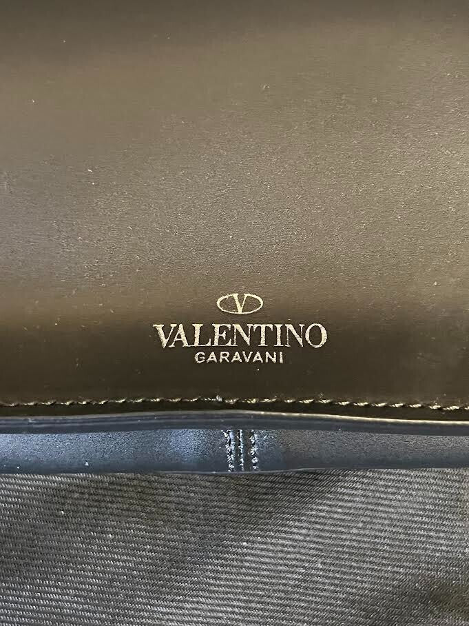 Valentino Garavani Calfskin Vltn Belt Bag Black White Lettering Adjustable Strap (view 8)