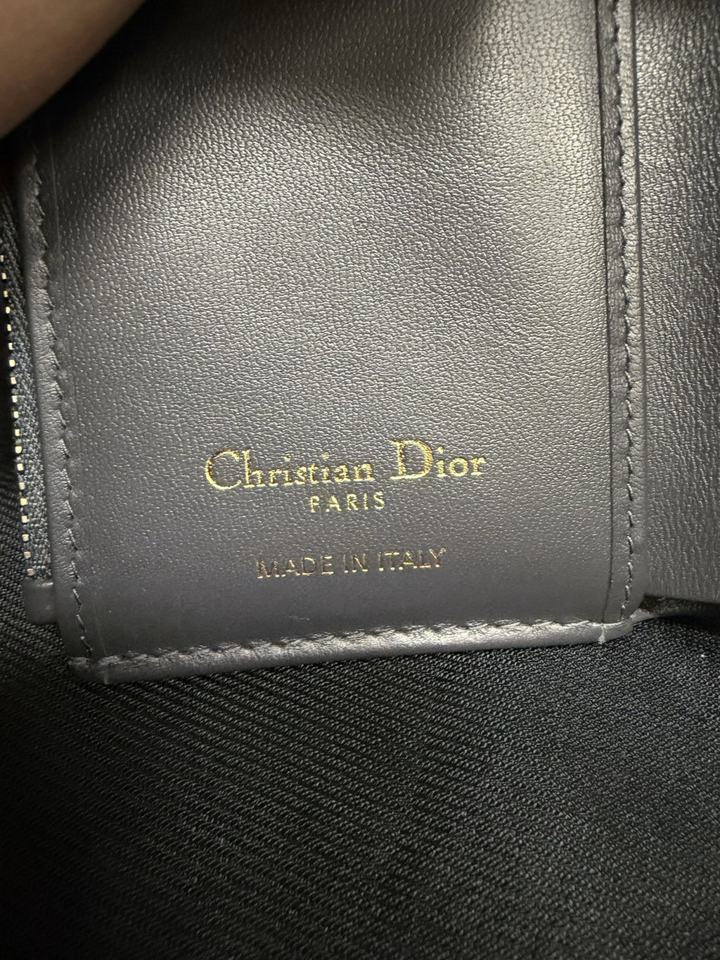 Christian Dior Lotus Saddle Wallet Tri-Fold Blue Jacquard Gold Hardware2