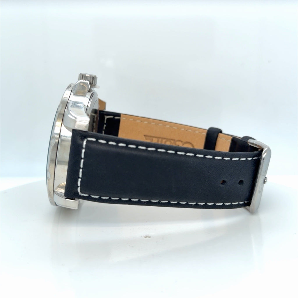 Equipe Turbo 44mm Black Leather Strap Men's Watch EQUT102 (view 7)