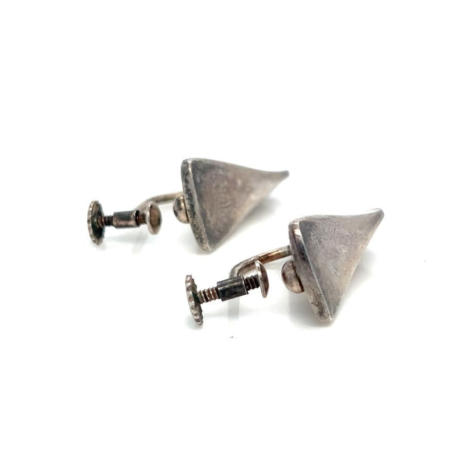 GEORG JENSEN VINTAGE SCREW/CLIP ON EARRING STERLING SILVER 925 116B 1960's ERA — view 4