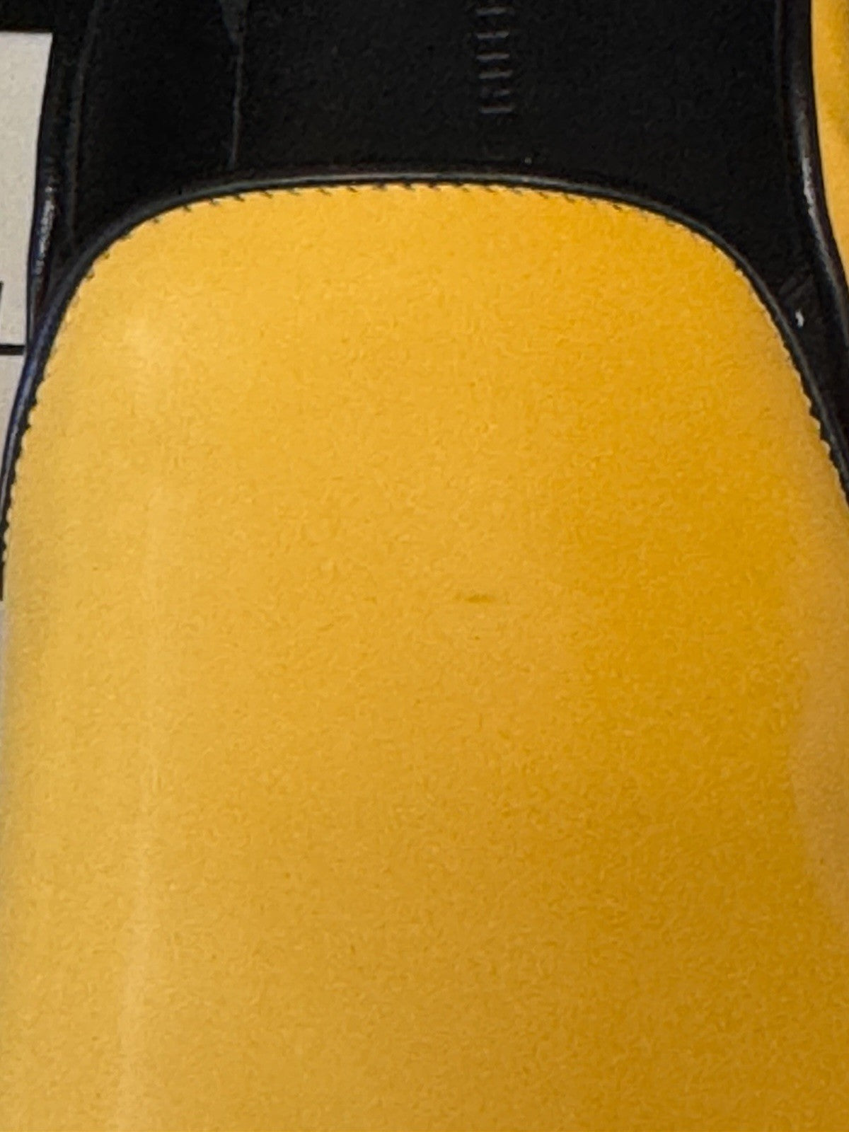 CELINE YELLOW LEATHER SLIP ON SNEAKERS 345131 SIZE EU 38.5/ US 8.54