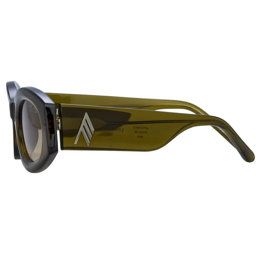 The Attico x Linda Farrow Berta Sunglasses Olive ATTICO38C12SUN 140mm 54-22 (view 3)