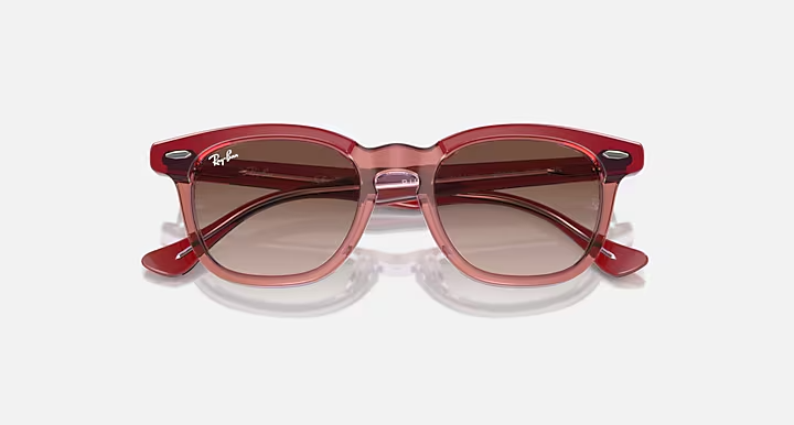 RAY-BAN JUNIOR SUNGLASSES RJ9098S 715413 45-18 RED ORANGE/BROWN GRADIENT 130mm — view 5