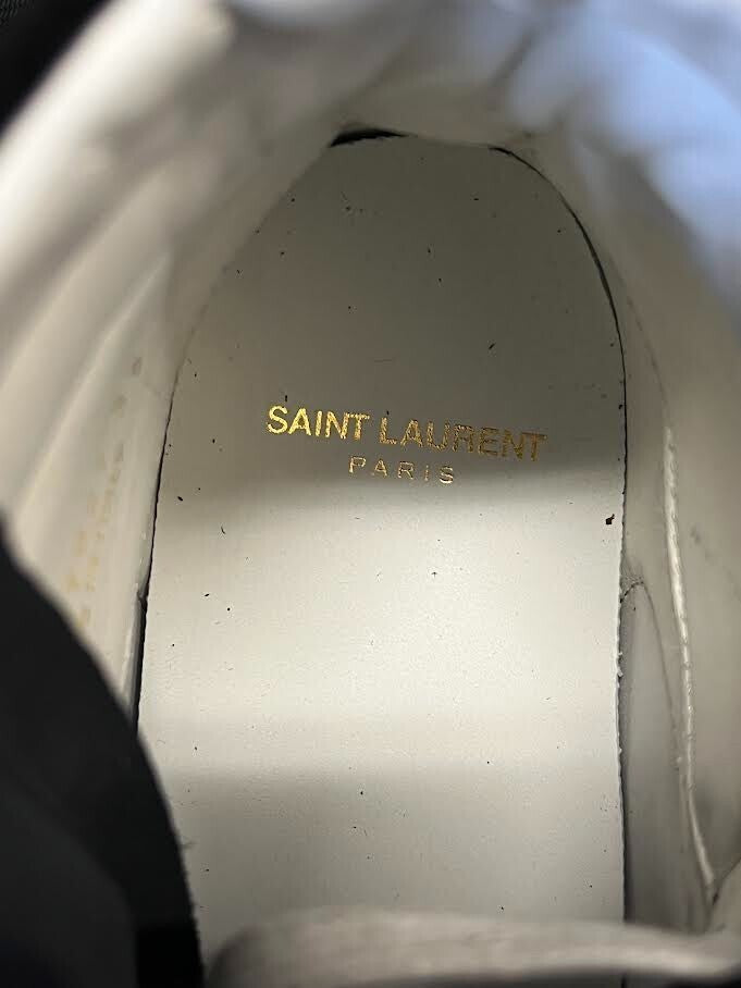 Saint Laurent SL/O2H High Top Sneakers Black and White Suede Size 39 (us 6) (view 10)