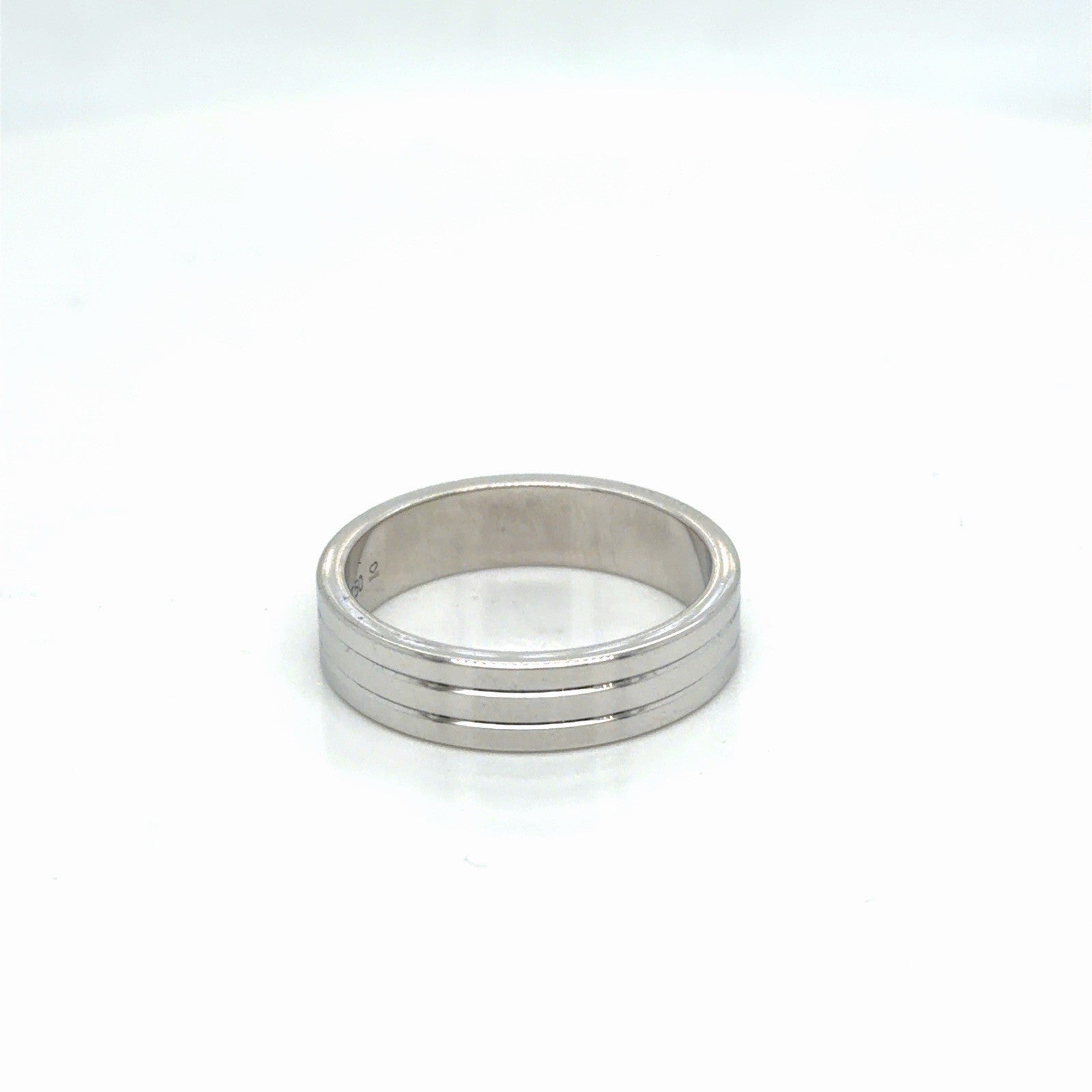 Cartier Vendome Louis Wedding Band Ring 18k White Gold Au 750 Size 56 (US 7.5) — view 4