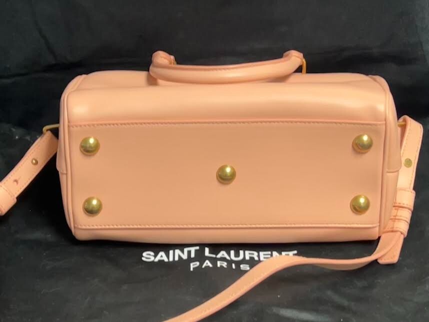 Saint Laurent Classic Baby Duffle Bag Pink Leather W Detachable Crossbody Strap (view 5)