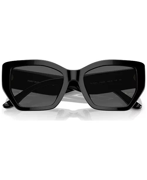 TORY BURCH SUNGLASSES TY7187U 170987 BLACK FRAME SOLID GREY LENS 140mm — view 3