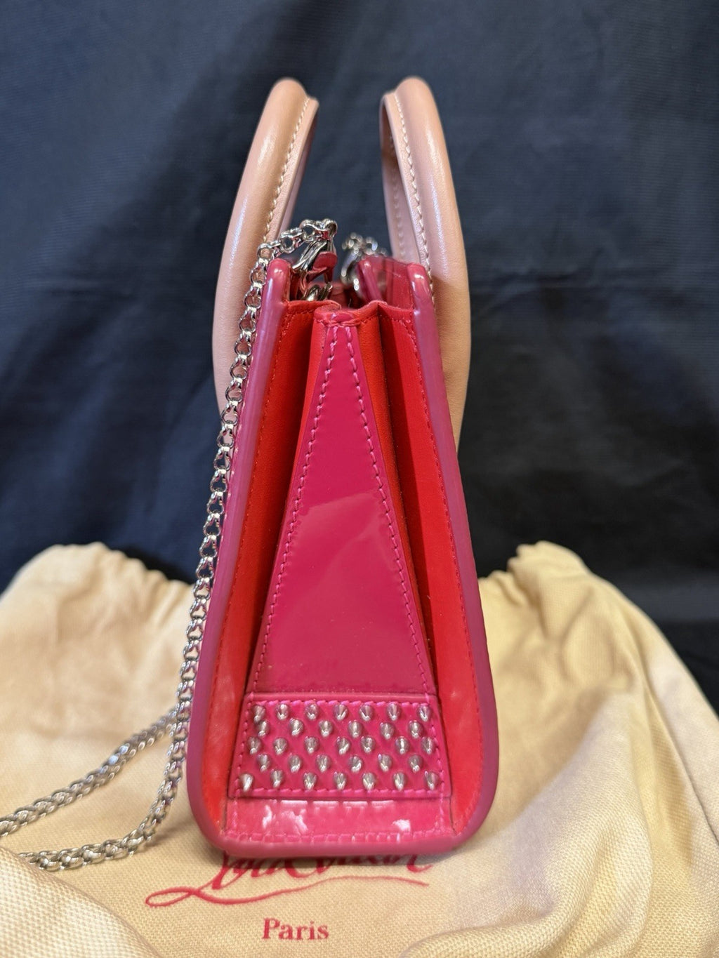 Christian Louboutin Nano Paloma Bag Pink Removable Chain Strap (view 2)