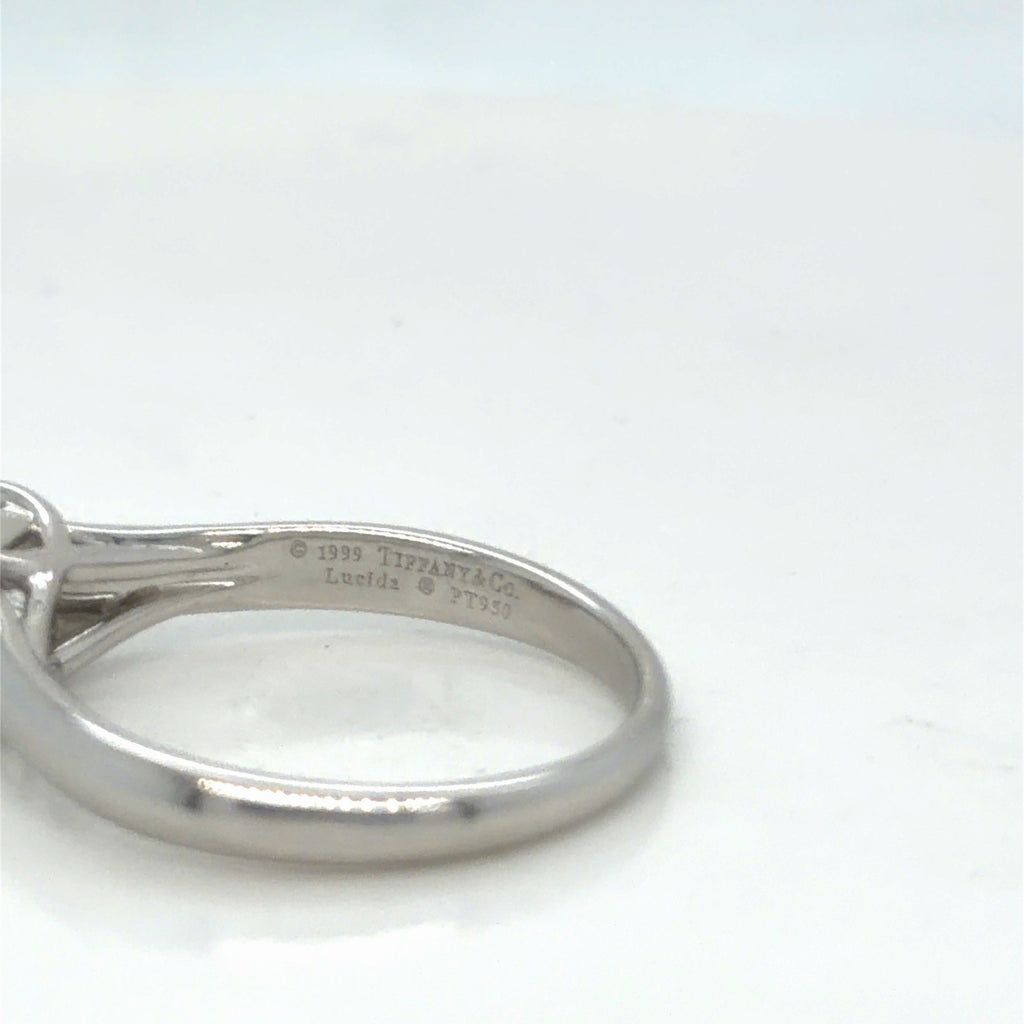 Tiffany & Co. Lucida Ring Set PT950 1.06ct Solitare & Channel Set Band Size 7.5 (view 11)