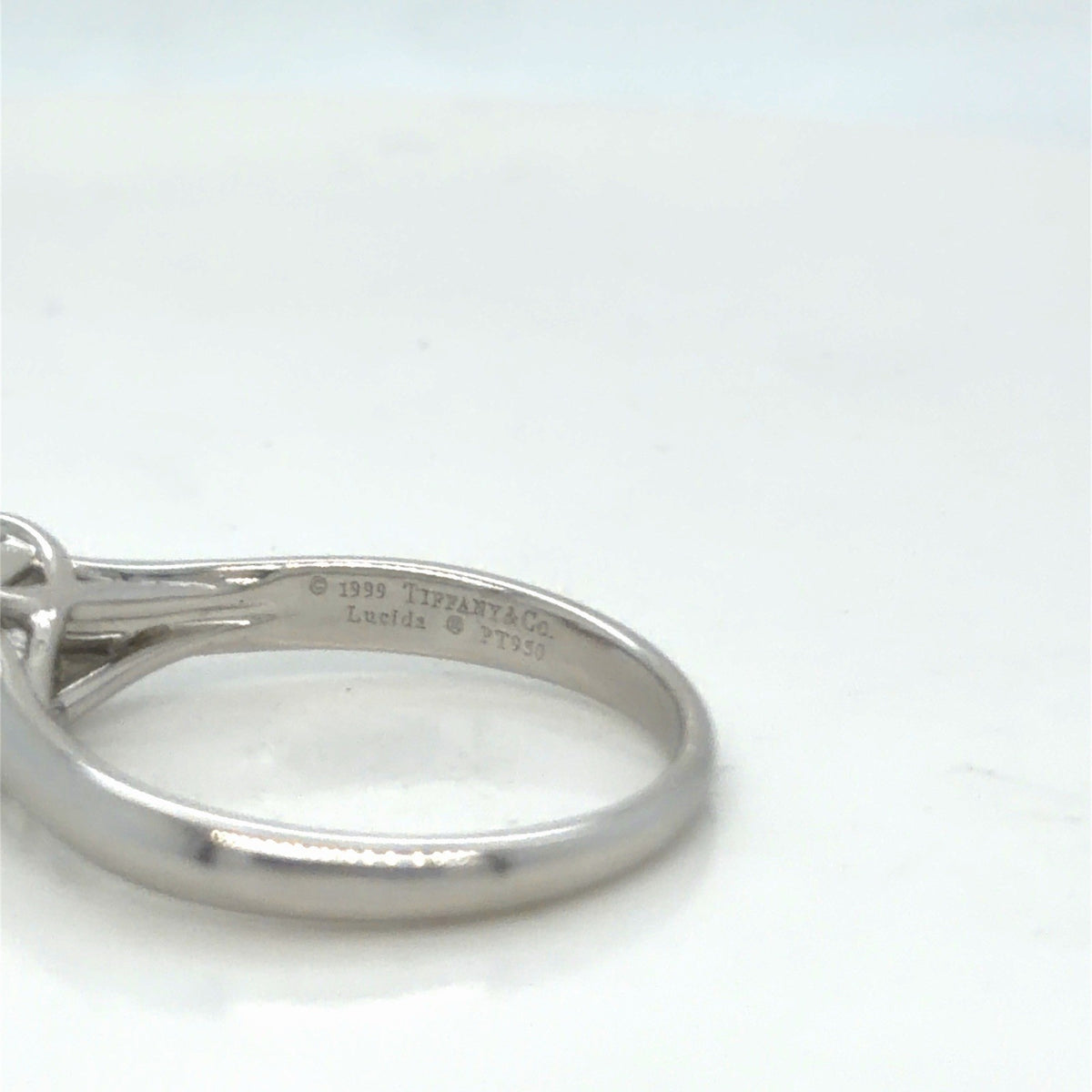 Tiffany & Co. Lucida Ring Set PT950 1.06ct Solitare & Channel Set Band Size 7.5 (view 11)