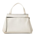 CELINE GRAINED CALFSKIN MEDIUM EDGE SHOULDER BAG WHITE W DUST BAG — Certified Authentic | San Diego Jewelry Buyers