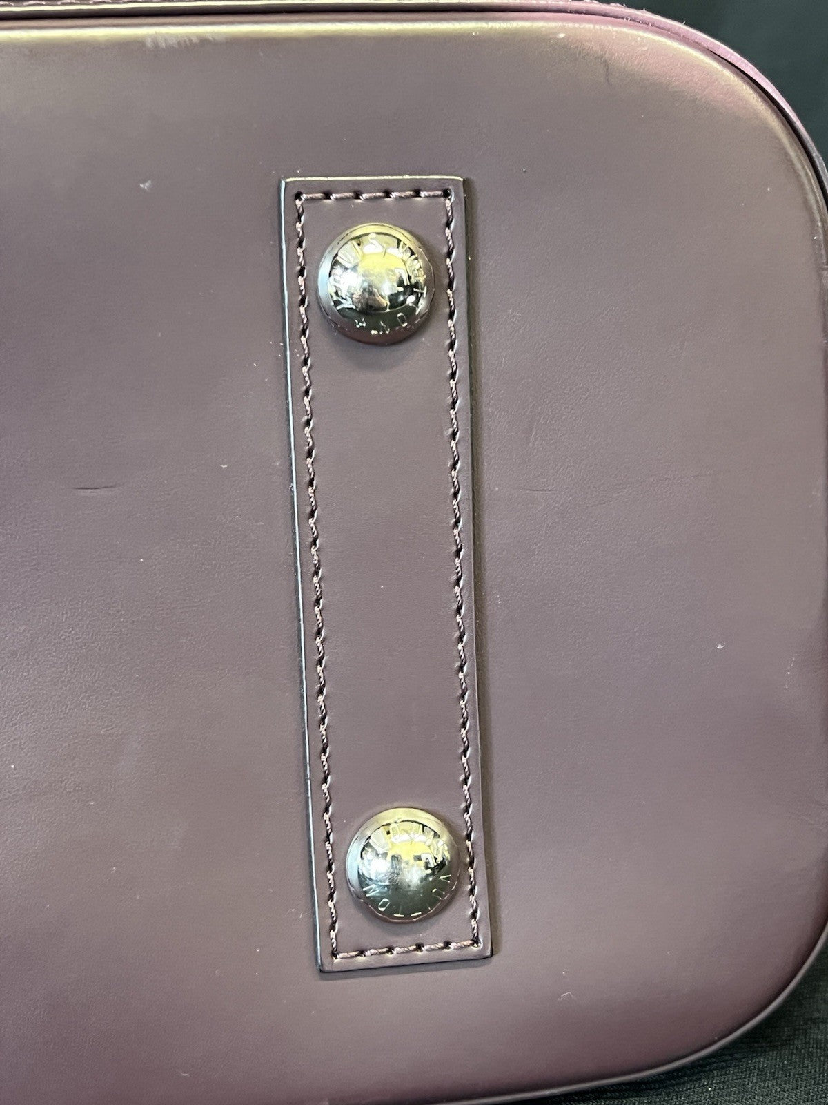 Louis Vuitton Alma PM Epi Leather Top Handle Bag Lock, Clochette, Key Plum (view 10)