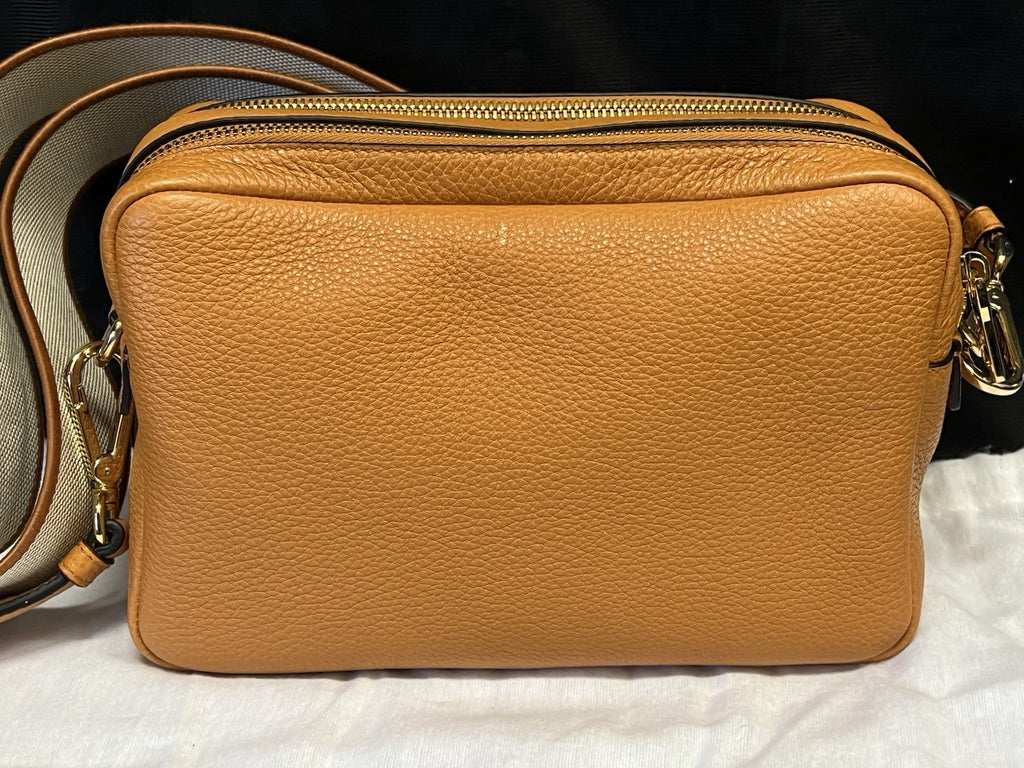 Prada Small Leather Shoulder Bag with Extra Strap Amber 1BH082_2DKV_F04GV_V_7NM (view 4)