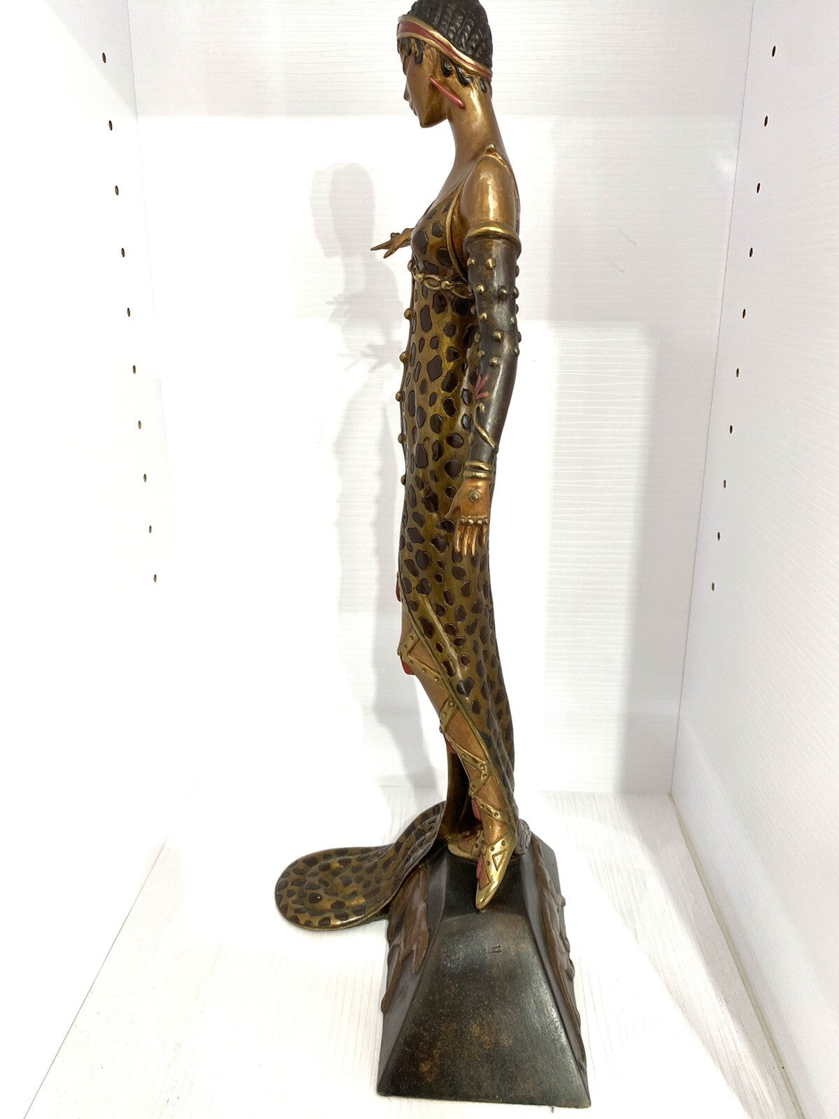 Erte Treasure in Bronze Julietta Bronze Sculpture Statue with paperwork (view 3)