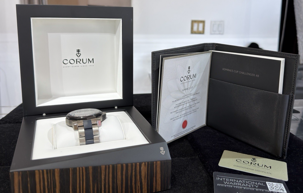 Corum Admiral's Cup Chronograph Challenger 48mm Stainless Steel Black, Blue (view 7)