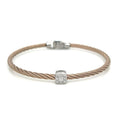 Alor Single Square Essential Stackable Bracelet 6 in Stainless Steel 14K Gold (view 1)