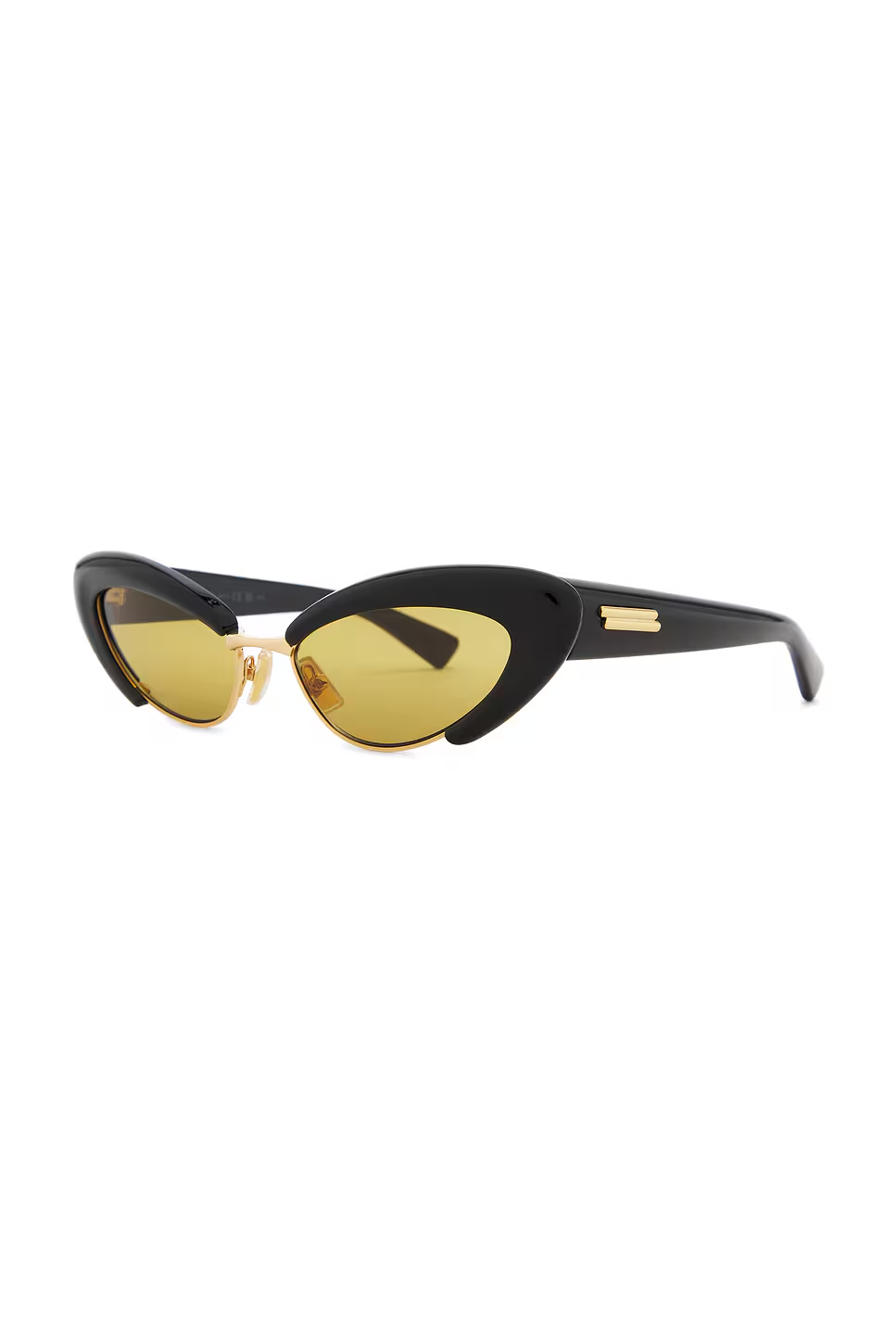 BOTTEGA VENETA SUNGLASSES BV13887S-001 BLACK FRAME, YELLOW LENS 54-17-140mm — view 2