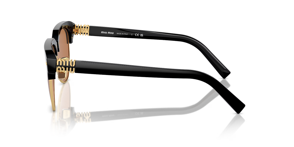 Miu Miu Sunglasses Mu 09zs Black Brown 1AB2Z1 57-16 (view 3)