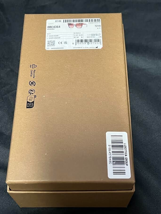 Burberry KITTY BE 4364 F 396713 Check Brown / Brown Gradient Sunglasses 51mm New (view 6)