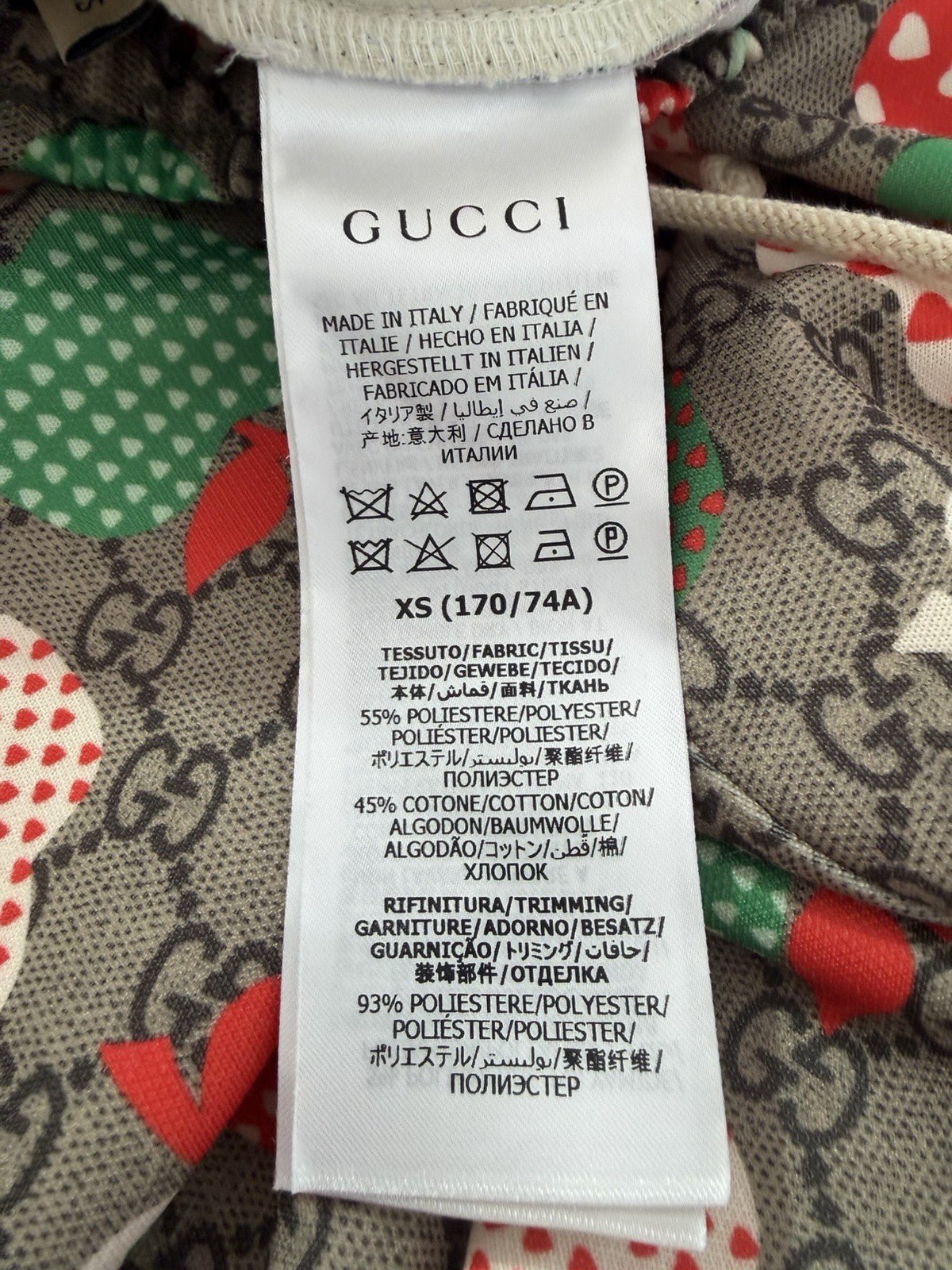 Gucci Les Pommes GG Supreme Apple Motif Jacket (size 44) & Pants (XS) Set6
