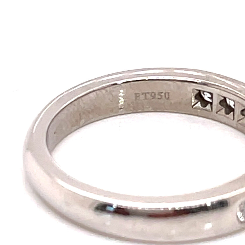 0.33ctw Tiffany & Co. Platinum 950 Diamond Wedding Band Ring Size 4.5 MSRP $3500 (view 4)