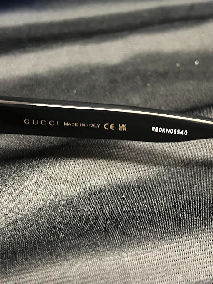 GUCCI SQUARE SUNGLASSES GG1337S-001 SHINY BLACK GREY GRADIENT 140mm — view 6