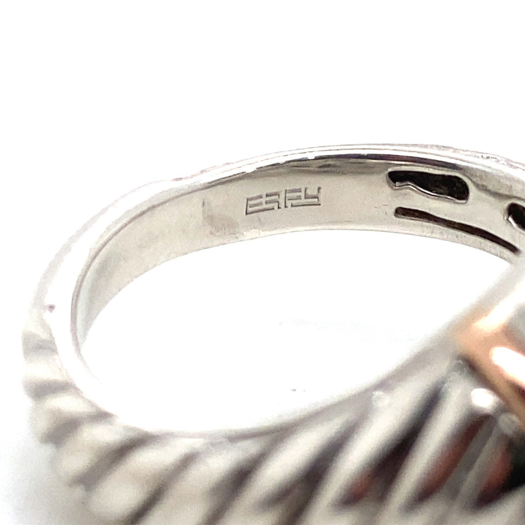 Effy Sterling SIlver 14k Rose Gold Diamond Tsavorite Panther Ring Size 7.5 — view 7