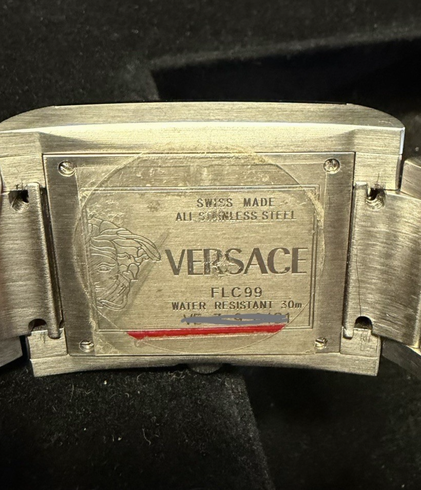 Versace Watch FLC99 Quartz Swiss Chronograph Stainless Steel Bracelet Black Dial — view 7