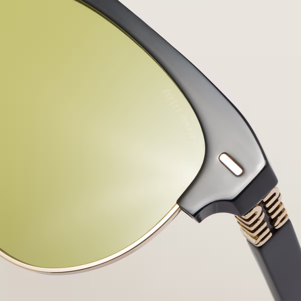 New Miu Miu Runway 09ZS Black and Olive Green Sunglasses (view 4)