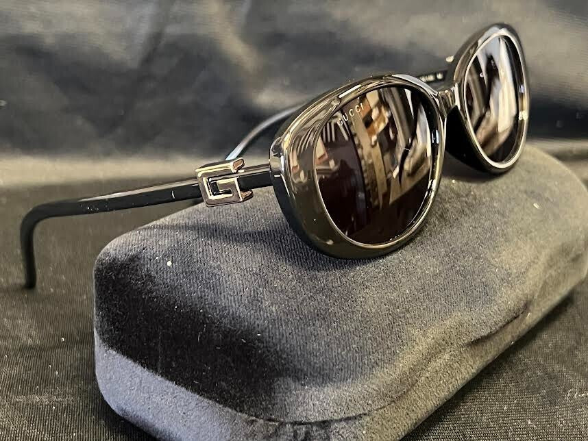 GUCCI SUNGLASSES G STRING OVAL BLACK/GREY GG1684SA 001 145mm — view 5