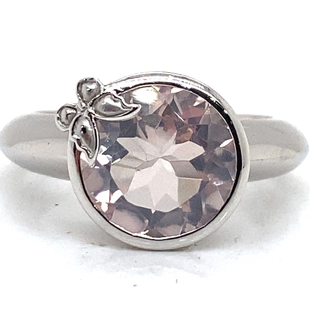 Carrera y Carrera 18k White Gold Morganite Baile de Mariposas Ring Size 6.5 (view 2)
