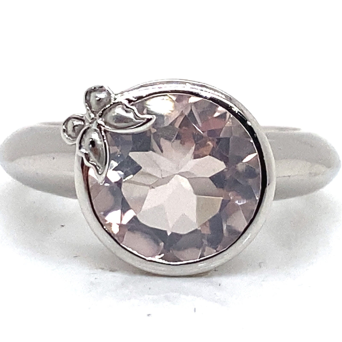 Carrera y Carrera 18k White Gold Morganite Baile de Mariposas Ring Size 6.5 (view 2)