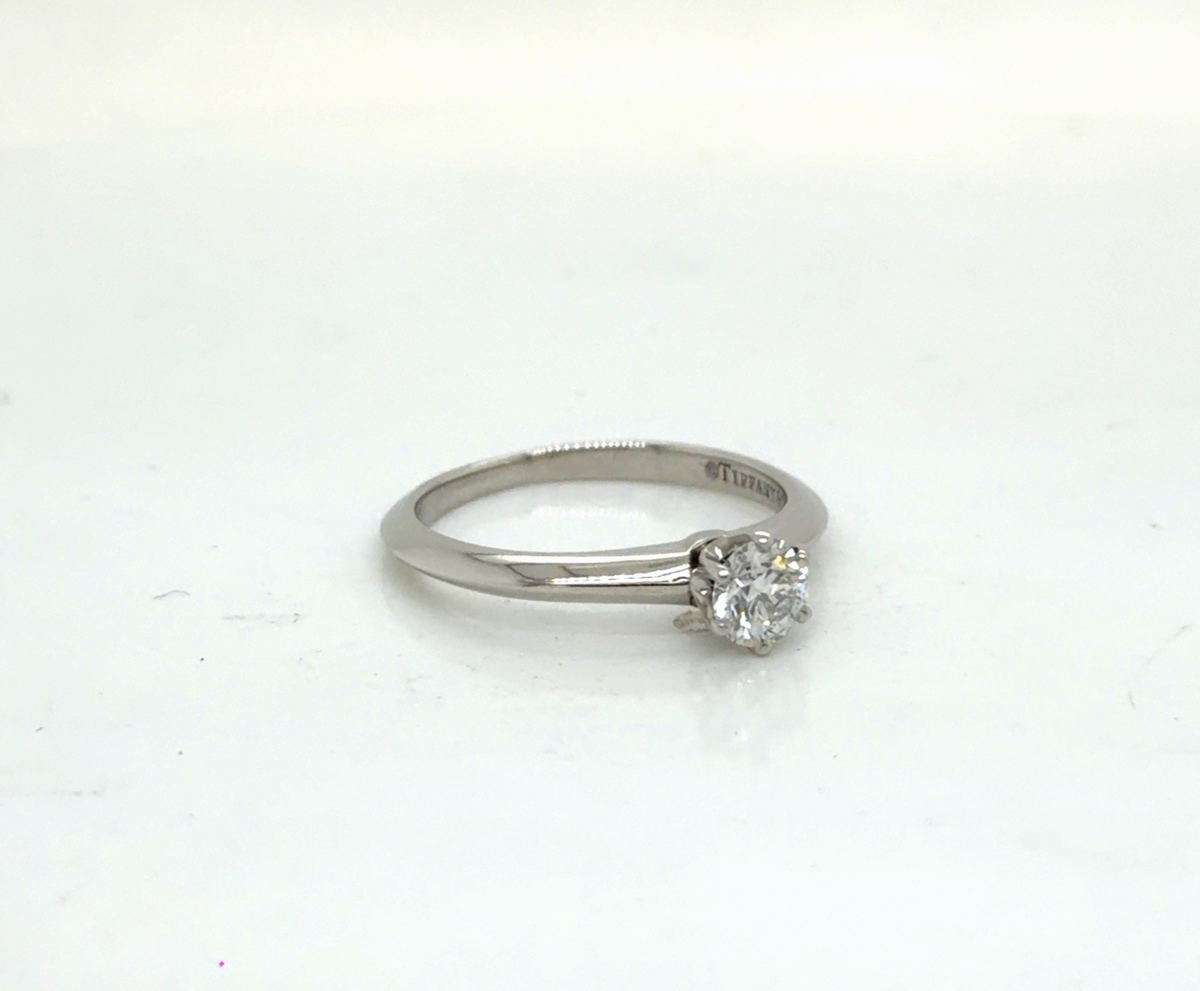 Tiffany & Co. 0.33ct Round Brilliant Diamond Solitaire Engagement Ring Size 4.5 (view 3)