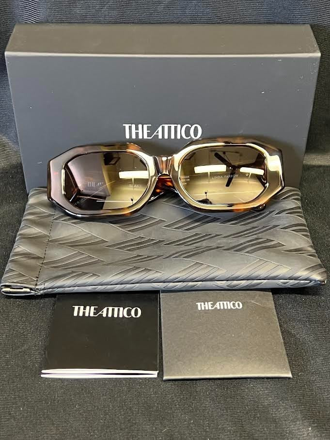 The Attico x Linda Farrow Blake Sunglasses Tortoise ATTICO45C2SUN 140mm 56-19 (view 3)
