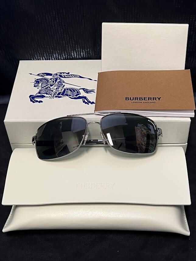 Burberry Sunglasses BE3074 100387 Gunmetal Frame Grey Lens 135mm (view 6)