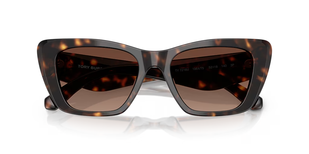 Tory Burch Sunglasses TY7216U 1964T5 52-18 Dark Tortoise Brown Polarized — view 5
