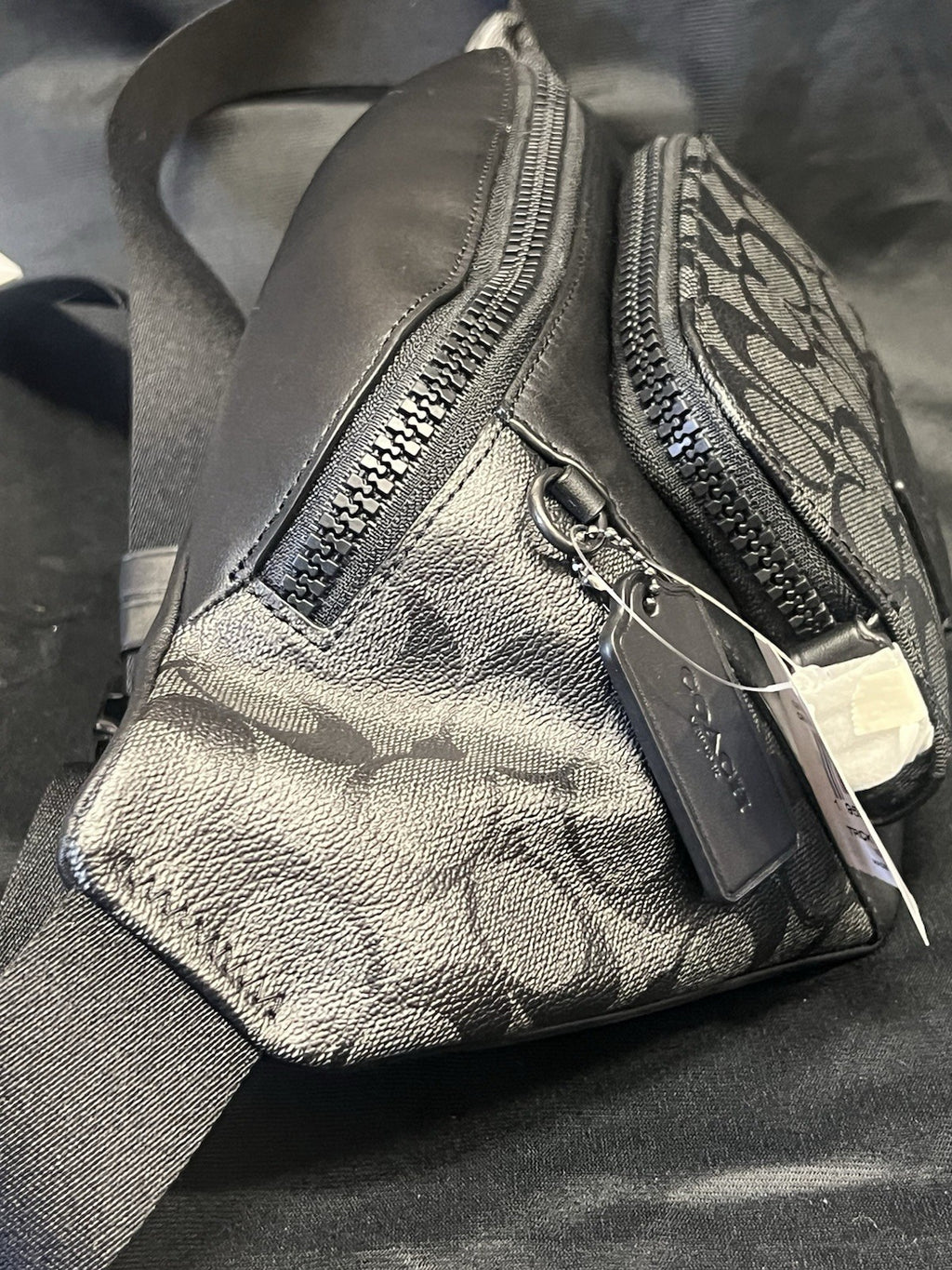 Coach Track Belt Bag C3765 Charcoal/grey/black Waist Bag Fanny Pack (view 2)